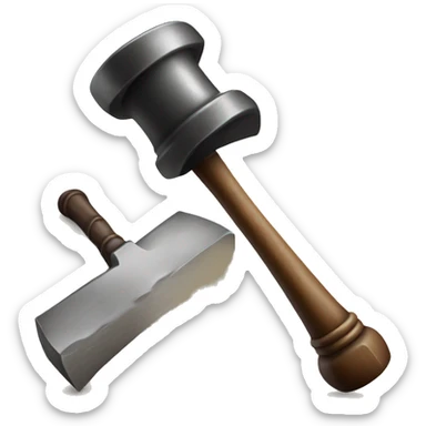 Auction hammer landing with the statement written below it "Sold to the highest bidder!" sticker