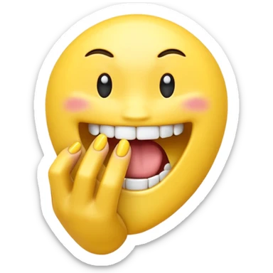 Biting nails emoji  sticker
