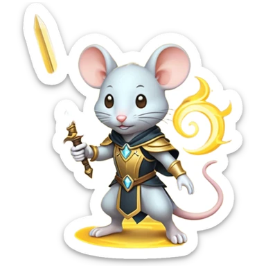 emoji style mouse cursor, fantasy, sword, magic, time rift, for game 'Aeonrith' sticker
