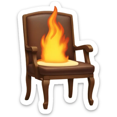 chair on fire sticker