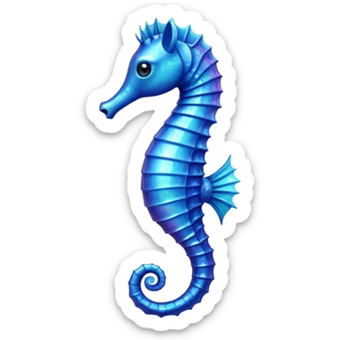 a blue sea horse emoji please sticker