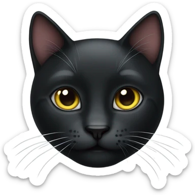 Wild black cat sticker
