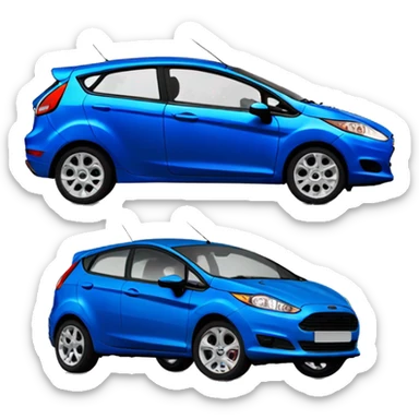 2010 ford fiesta in the colour electric blue sticker