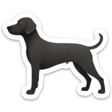 shorthair weimaraner profile silhouet sticker