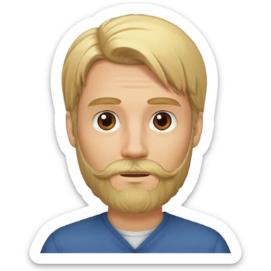 blonde long hair bearded man sticker