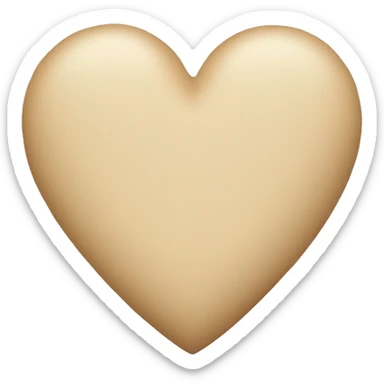 beige heart sticker