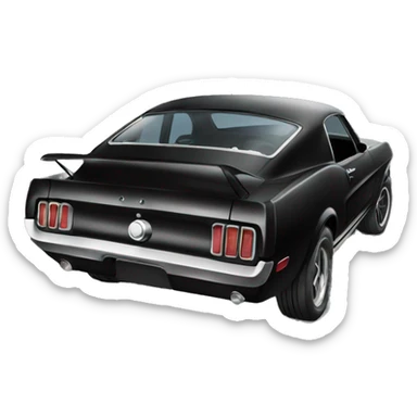 Black mustang sticker