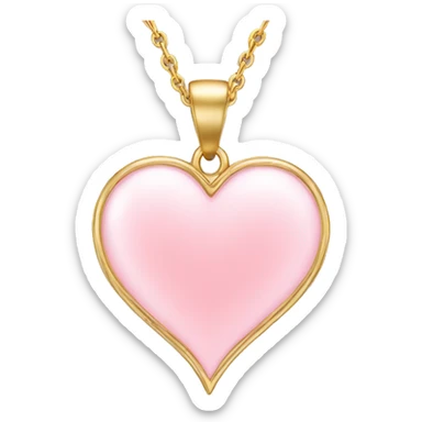 Light Pink Heart Necklace sticker