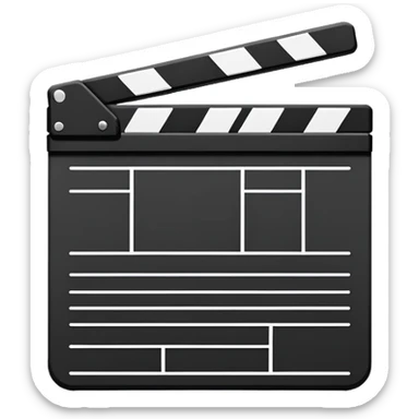 ultra minimalist film slate, one line drawing, abstract sticker