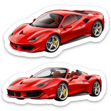 Ferrari 488 GTB - Ferrari (Model Year: 2020) (Iconic colour: Red) sticker