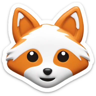 Fox heart cookie sticker