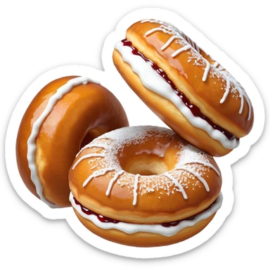 Filled Jam Donut Bombs sticker