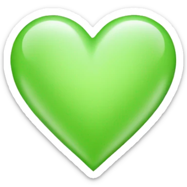 light green heart sticker