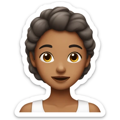 Girl doing selfcare routine  sticker