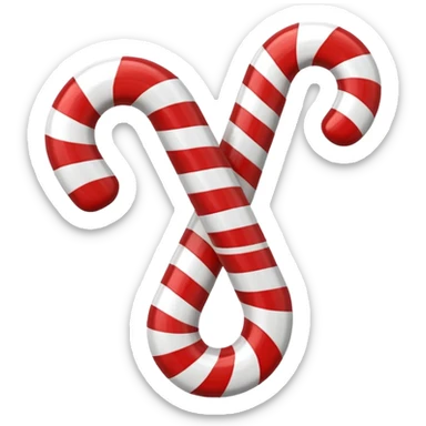 candy cane  3d effect sticker