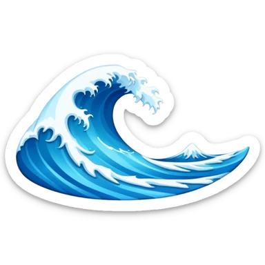 Surf blue  sticker