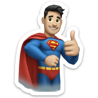 Super man thumbs up  sticker