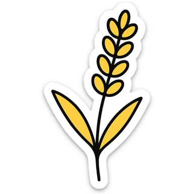 Add a soft, subtle background to the lavender sprig icon, keeping the overall look gentle and minimal. sticker