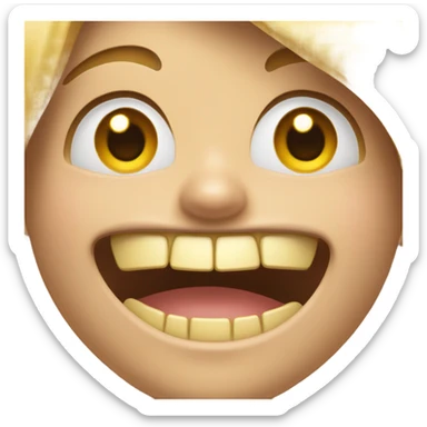 Gold tooth smile sticker