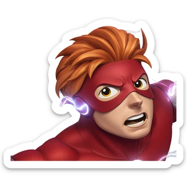 masked superhero with electric powers sticker