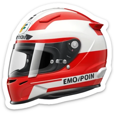f1 helmet from side, with f1 logo sticker