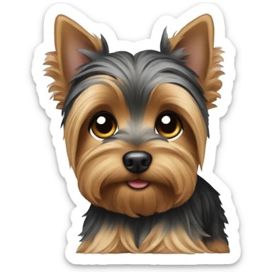 Yorkie puppy sticker