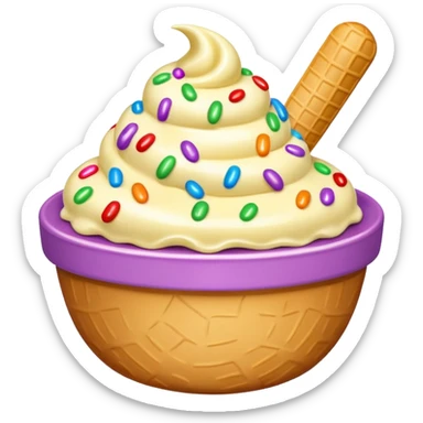 ice cream bowl  sticker