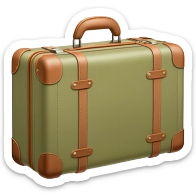 Pastel light olive suitcase sticker