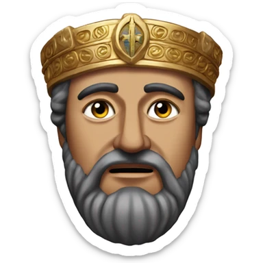 the 7th century byzantine emperor Maurice from the chest up sticker