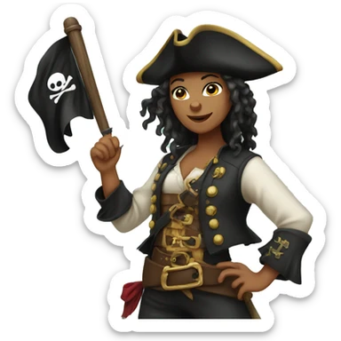 Pirate girl  sticker