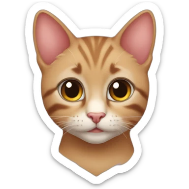 heart eyes but instead of the heart make it kittens sticker