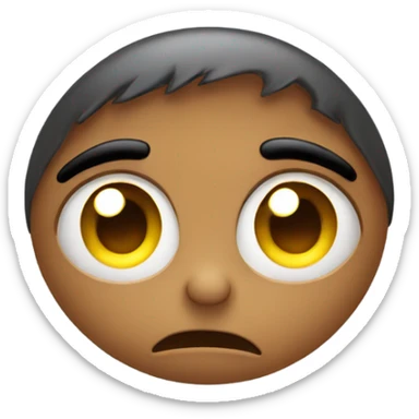 Shy emoji with teary eyes sticker