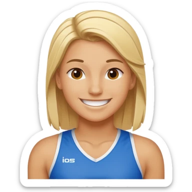 blonde volleyball player sticker
