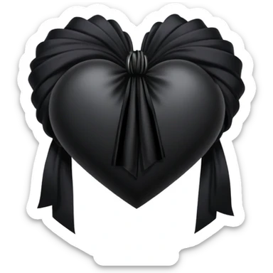 goth themed heart with a dark velvet sash sticker