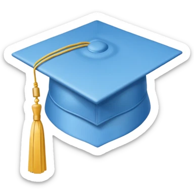 cappello da laurea per un corso terminato blu celeste danza aerea esame bello sticker