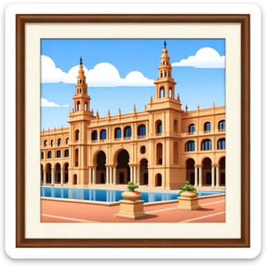 Cinematic Realistic Plaza de España Emoji  sticker