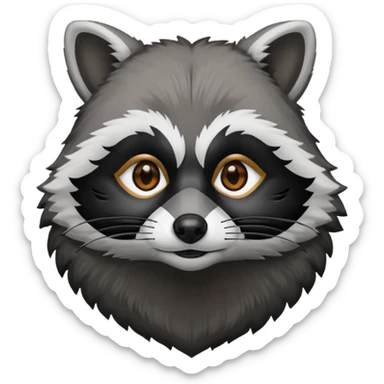 side view of a raccoon sticker