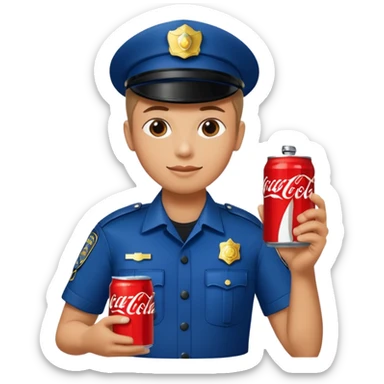 Coca cola police sticker
