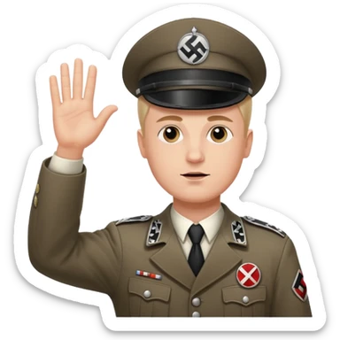 hitler salut nazis sticker