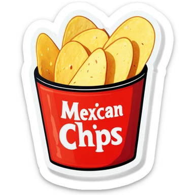 Mexican chips sticker
