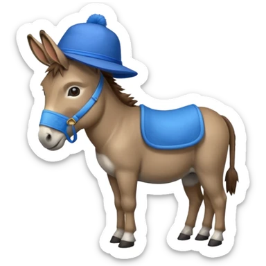 donkey with blue hat sticker