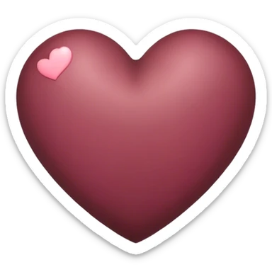 Dark rosy brown heart sticker