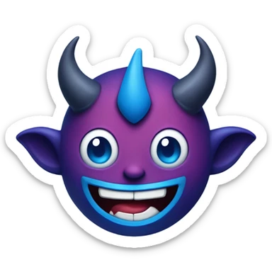 Blueberry Satan on a t shirt sticker