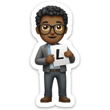 A nerd with a opposite L sticker