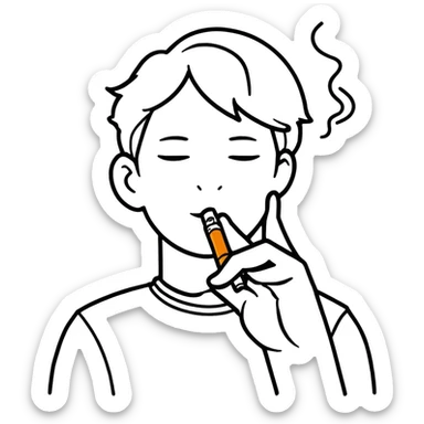 Me smoking a cigarette  sticker