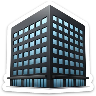 black company hq building sticker