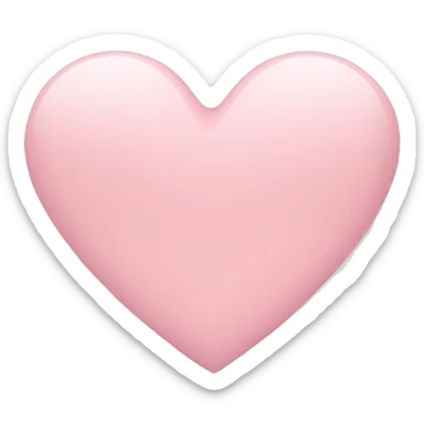 Light pink colored heart sticker