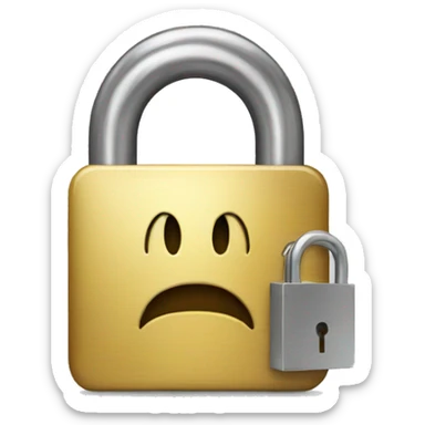 an iphone locked by a padlock sticker