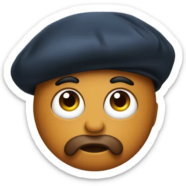poo with beret sticker