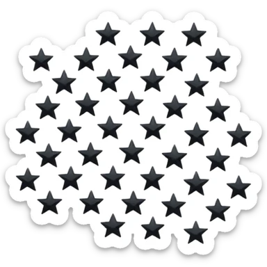 Black stars sticker
